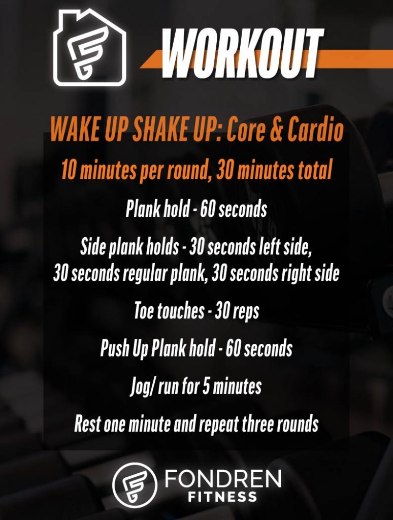 5 minute discount wake up workout